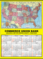 Jumbo US Map calendars 