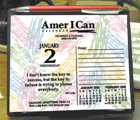 A1 Daily Desk Calendar 