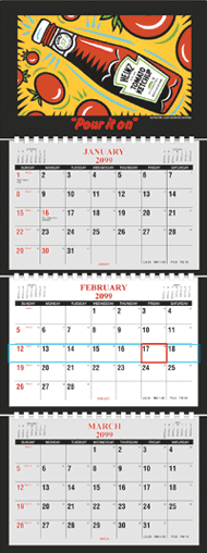 TY12 FULL COLOR - Four Panel Calendar